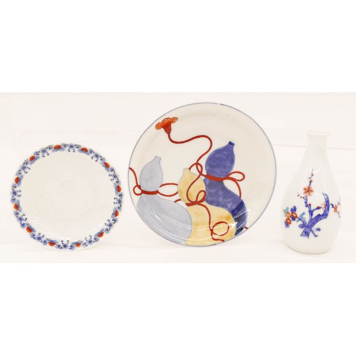 3pc Imaemom Imaizumi XII Japanese Nabeshima Porcelain