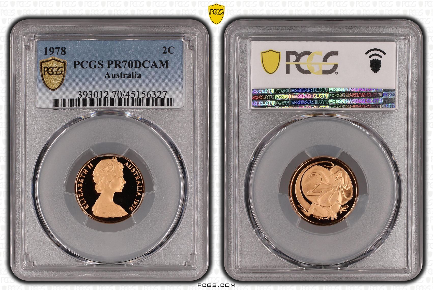 Elizabeth II, Two Cent, 1978, PCGS PR 70DCAM