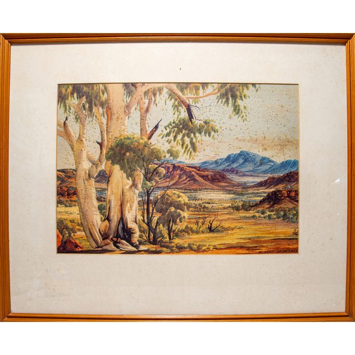 Albert Namatjira (1902-1959), 'Glen Helen Landscape, Central Australia',