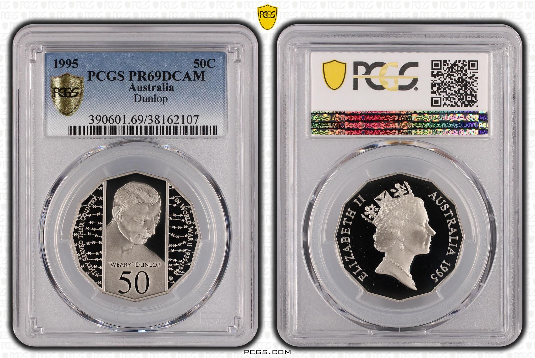 Dunlop, Fifty Cent, 1995, PCGS PR69DCAM