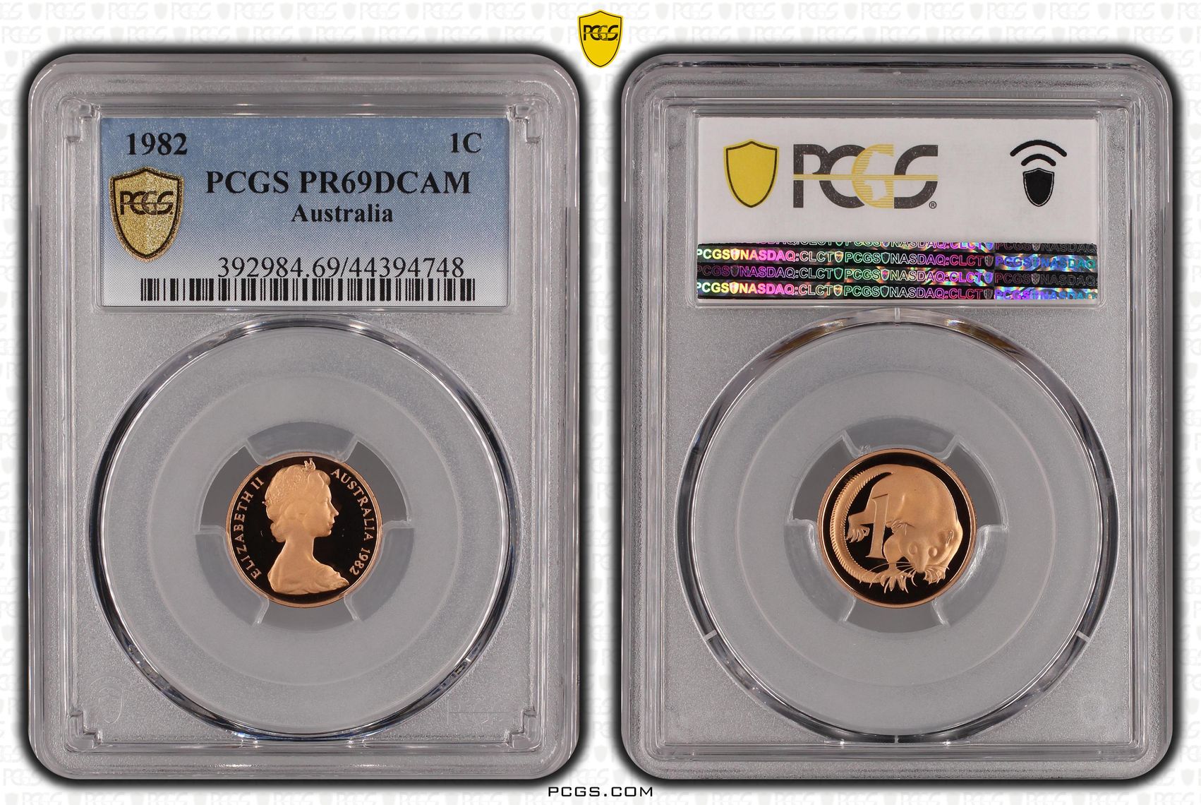 One Cent, 1982, Pcgs Pr69dcam