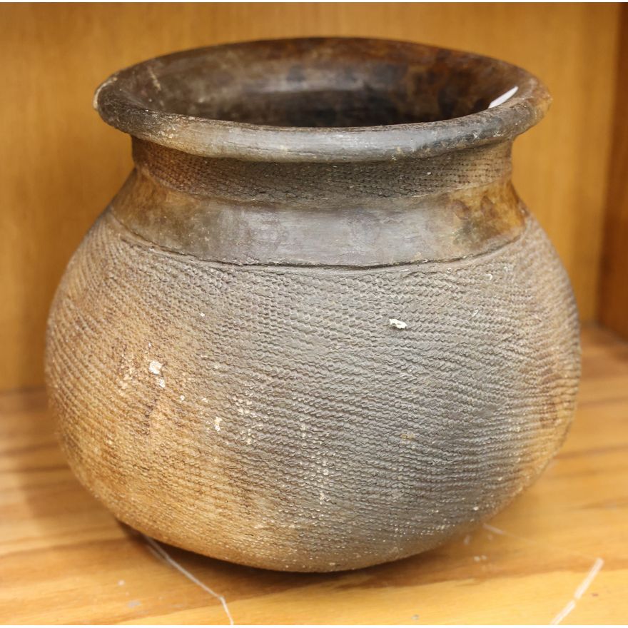 Old Nigerian Ceramic Cooking Pot 8''