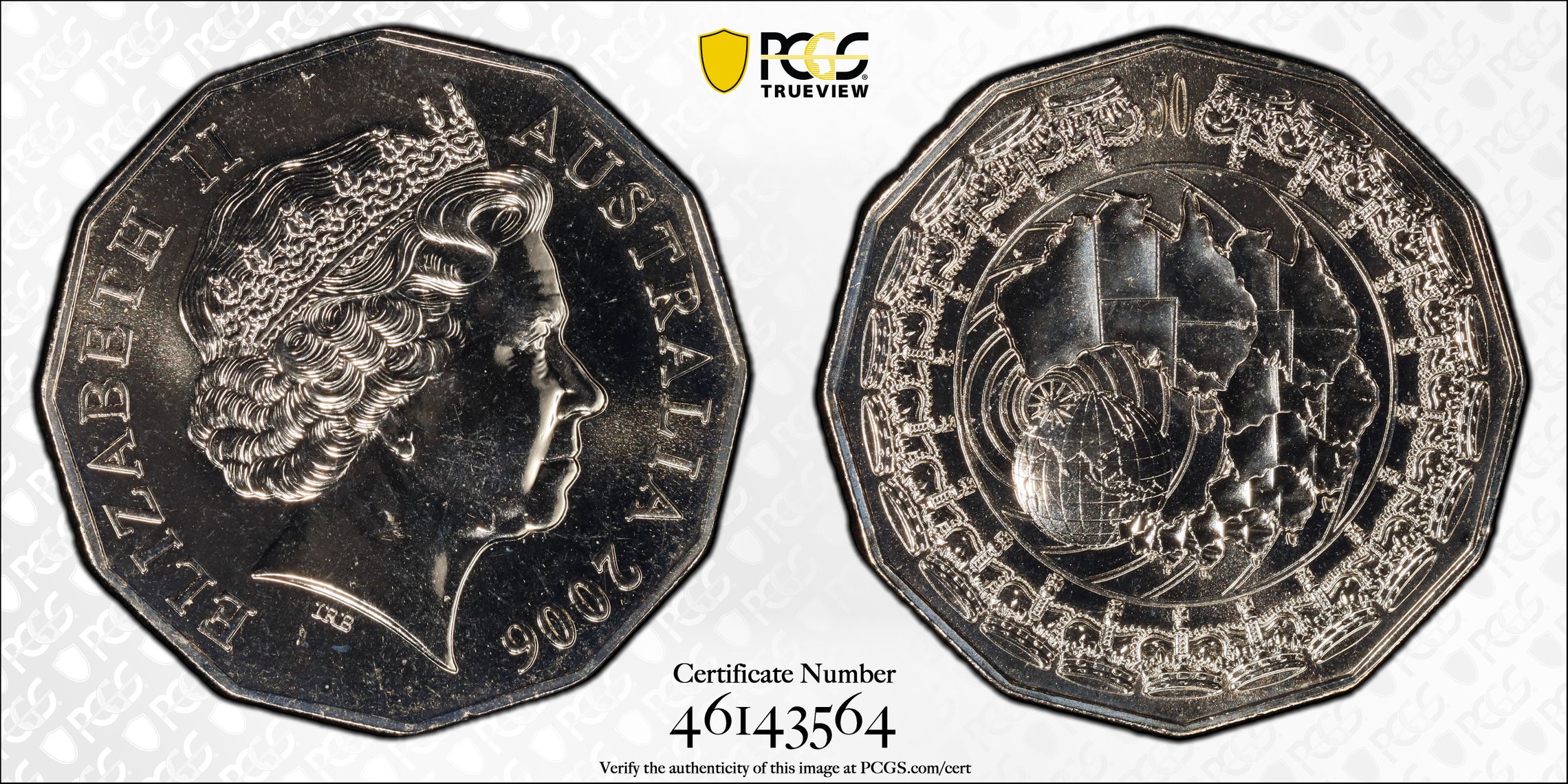 Royal Visit, Fifty Cent, 2006, PCGS MS68