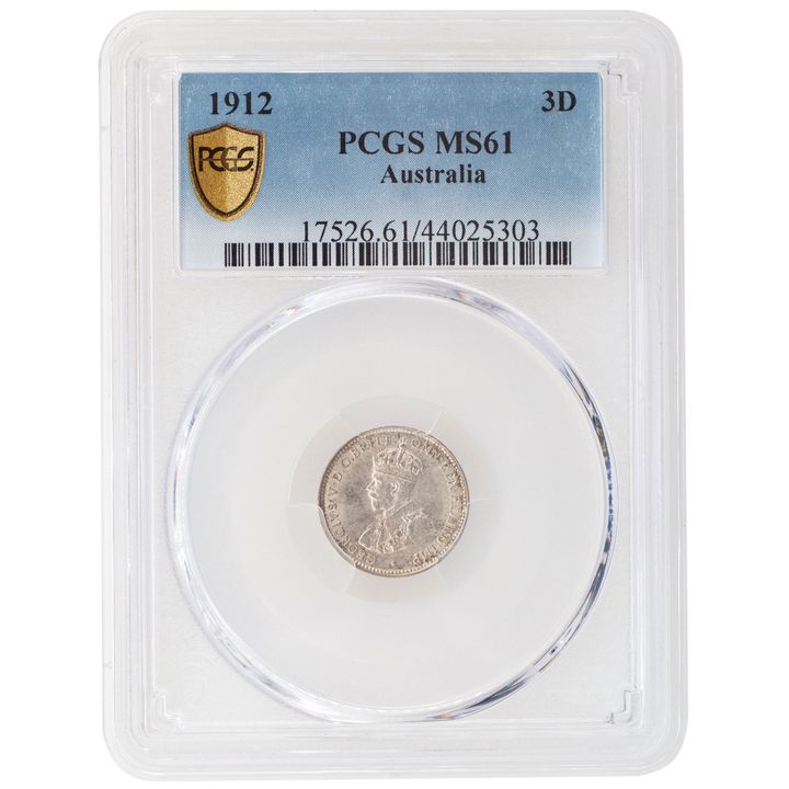 George V, Threepence, 1912, PCGS MS 61