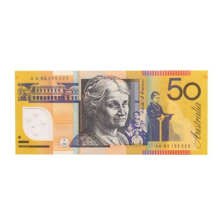 First Prefix - MacFarlane/Evans, Fifty Dollars, 1995 Uncirculated
