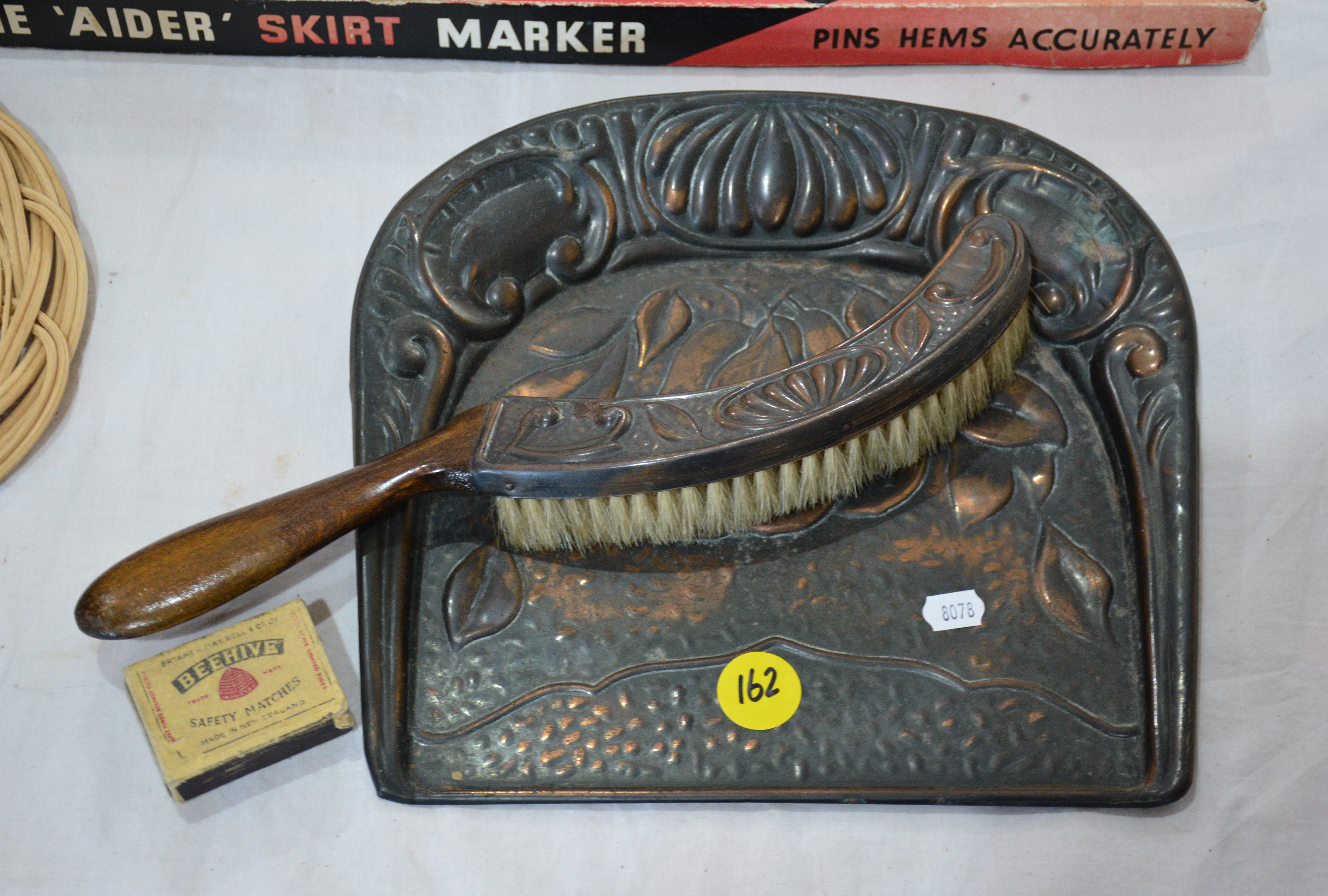 Vintage Embossed Copper Brush and Pan — NZ auction result