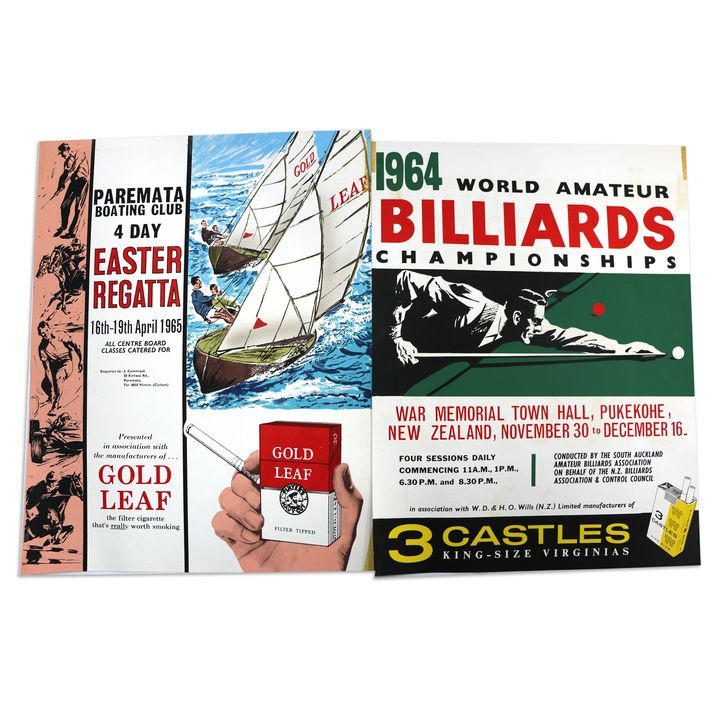 ADVERTISING POSTERS ,  PLAYERS GOLD LEAF & 3 CASTLES [2X]