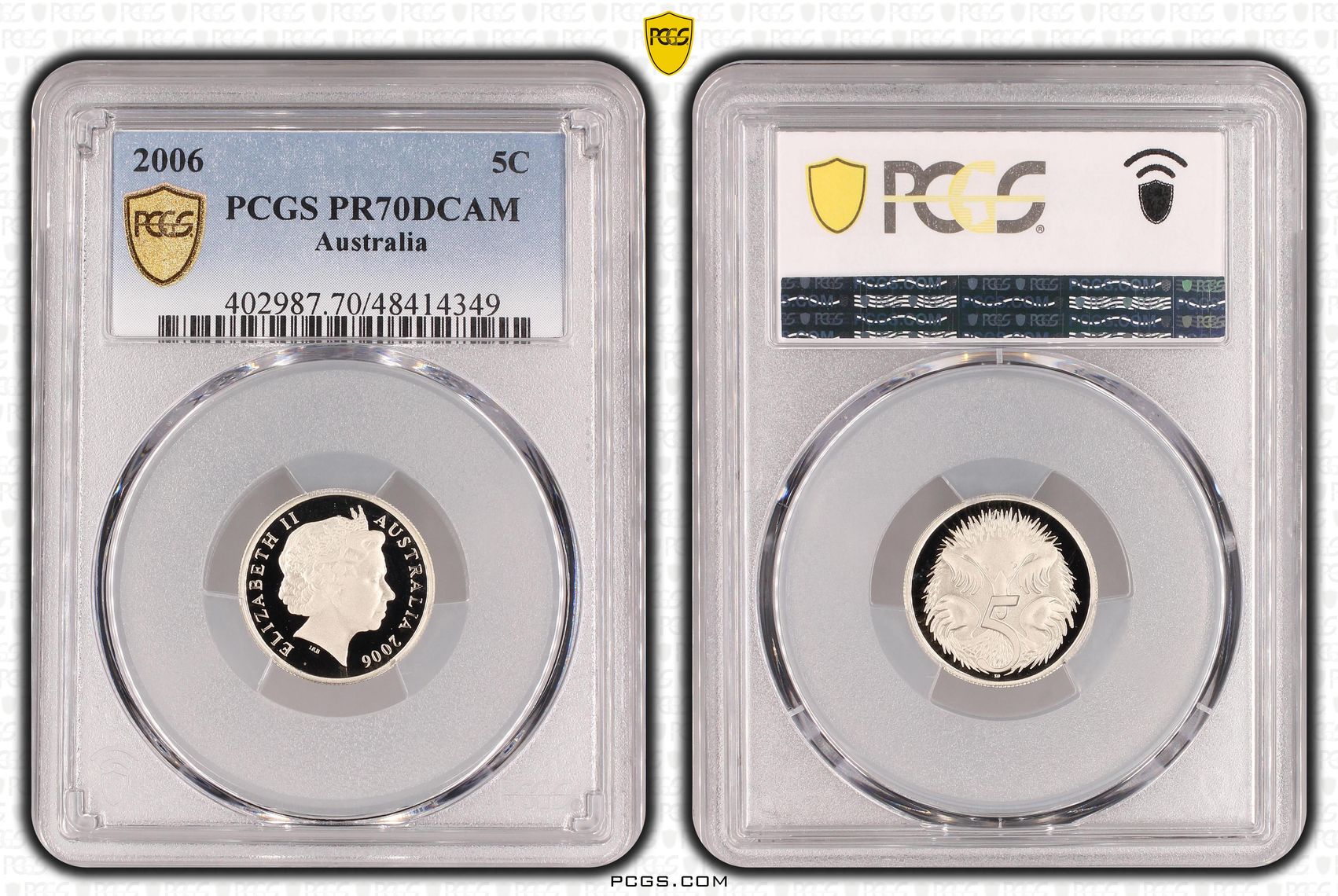 Elizabeth II, Five Cent, 2006, PCGS PR70DCAM
