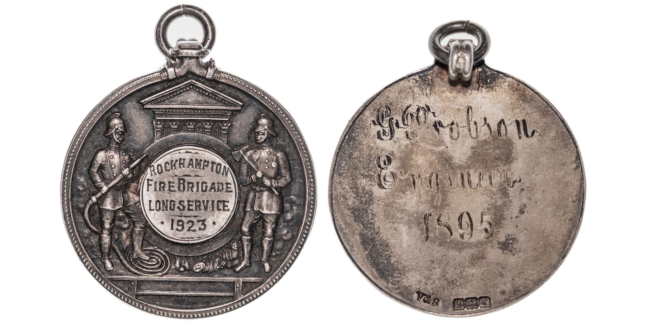Rockhampton Fire Brigade Long Service Medal, 1923, EF