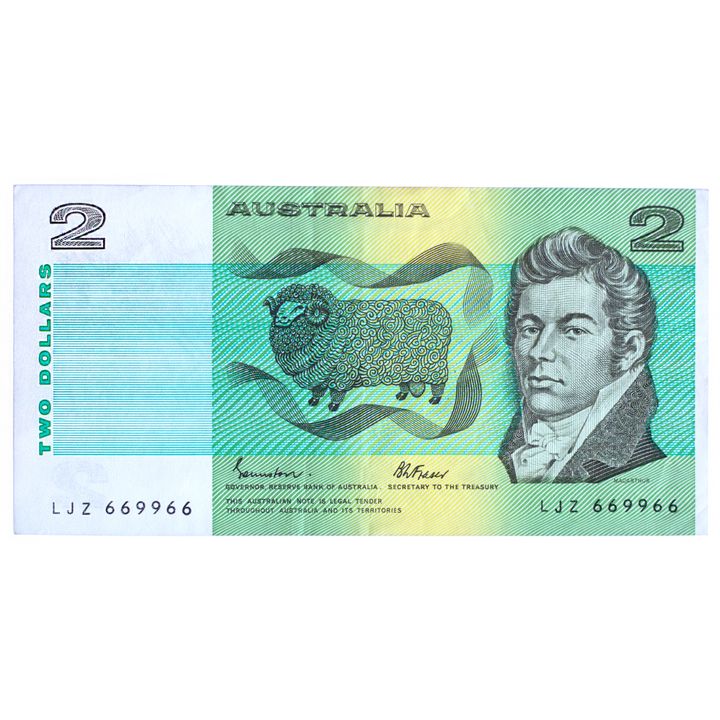 Johnston/Fraser, Two Dollars, 1985, EF