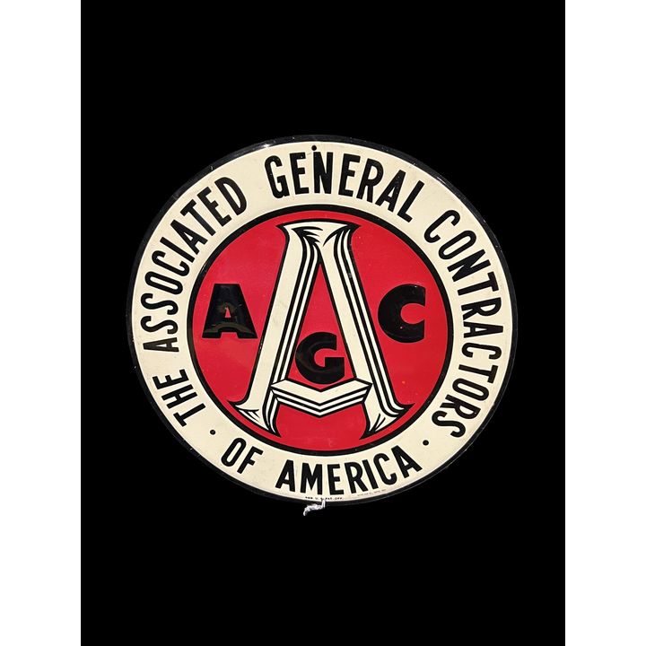 Agc Associated General Contractors Of America Tin Metal Sign