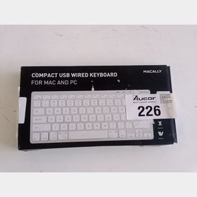 MACALLY COMPACT USB WIRED KEYBOARD FOR MAC AND PC