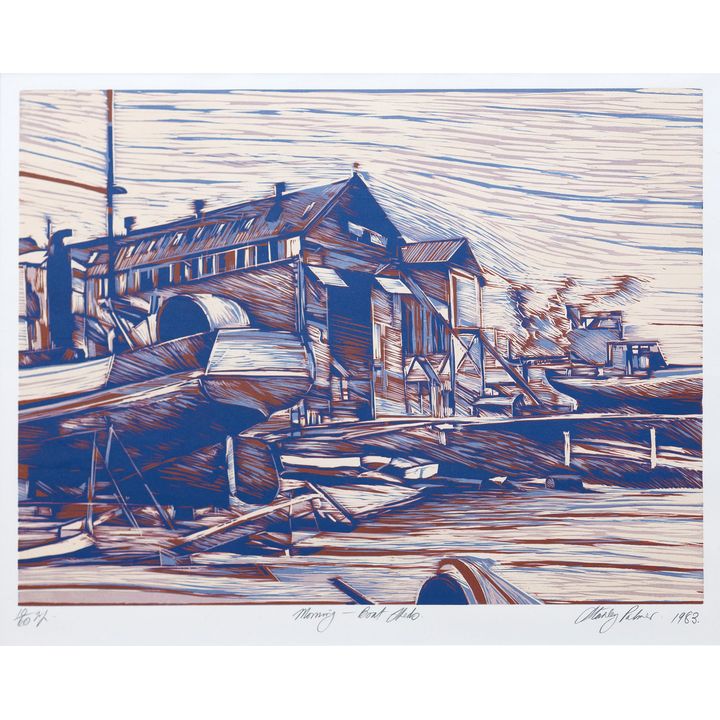 Stanley Palmer 'Morning - Boat Sheds'