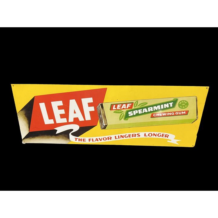 Leaf Spearmint Chewing Gum Tin Metal Sign