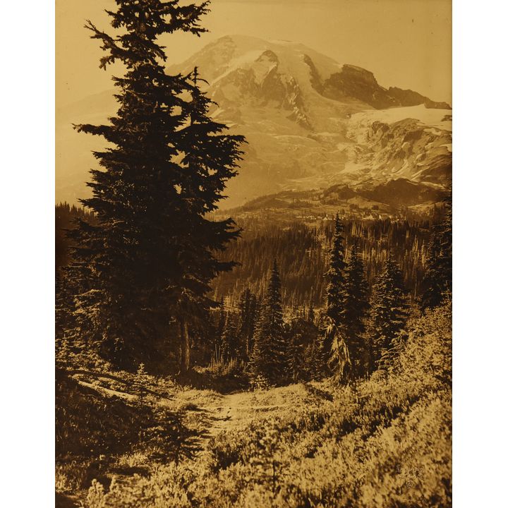 Norman Edson ''Trail to Paradise'' (Mt. Rainier) Orotone
