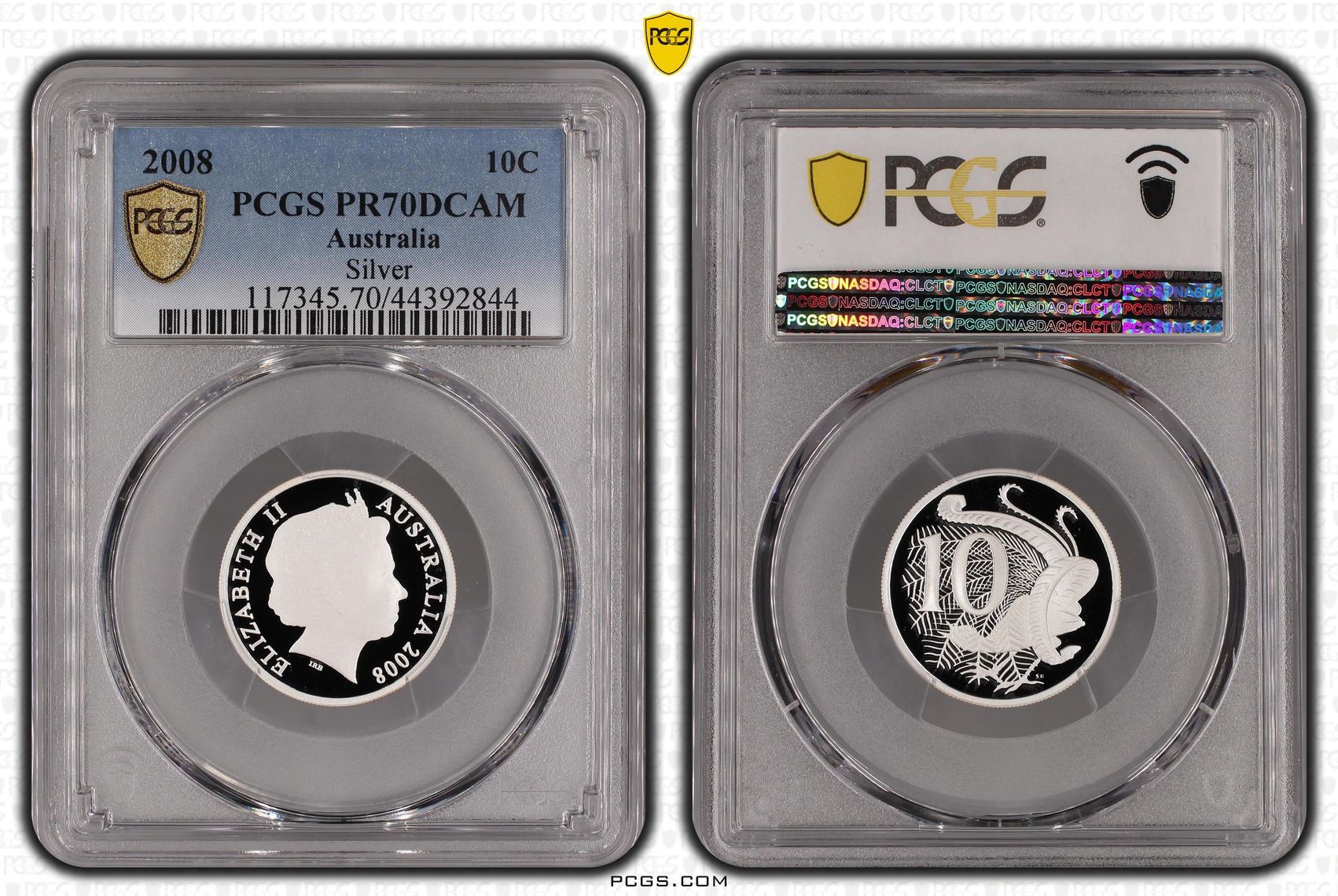 2008 Australia Ten Cent, 10c Silver Silver PCGS - PR70DCAM POP 4/0 -844