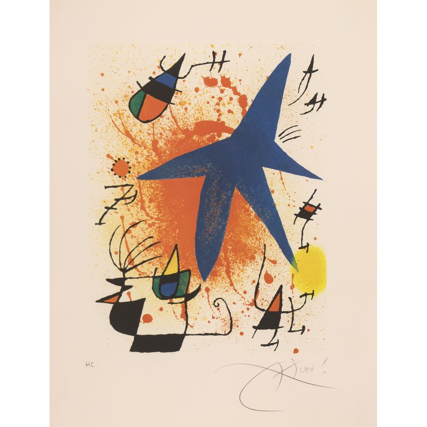 Joan Miro ''L'Astre Bleu'' 1972 Lithograph
