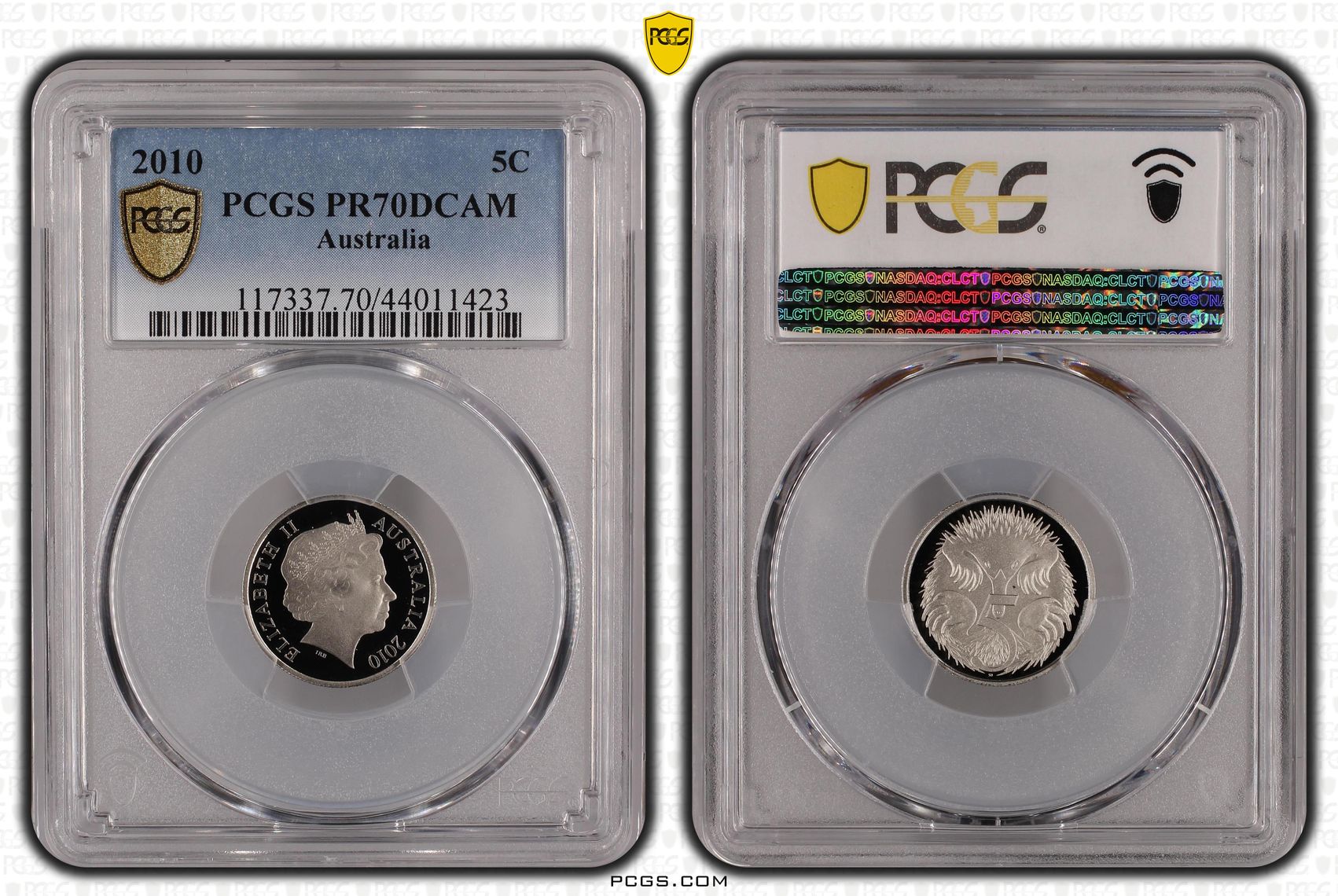 2010 Australia Five Cent, 5c PCGS - PR70DCAM POP 25/0 -423