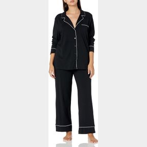 AMAZON ESSENTIALS WOMENS COTTON MODAL LONG SLEEVE SHIRT FULL LENGTH PANT PAJAMA SET