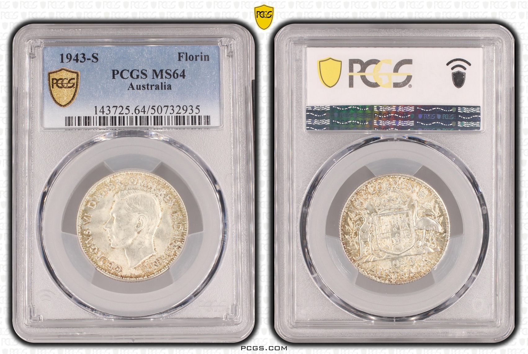 198 · Florin, 1943-S, PCGS MS64