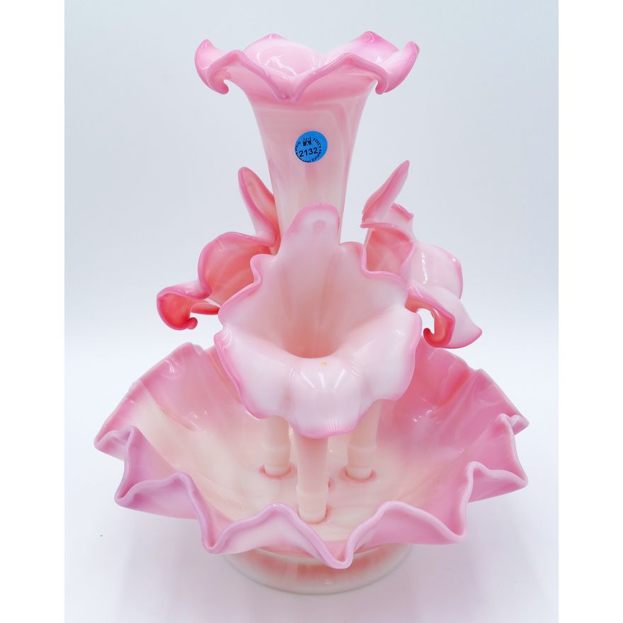 Fenton Rosalene Glass Pink Epergne 13''