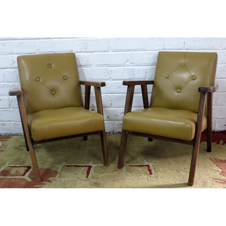 PAIR OF CHILDREN'S OPEN ARMCHAIRS
