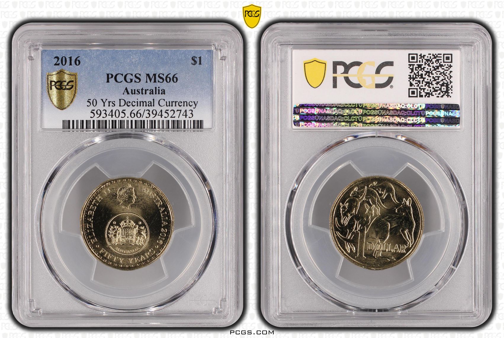 50 Yrs Decimal Currency, One Dollar, 2016, PCGS MS66