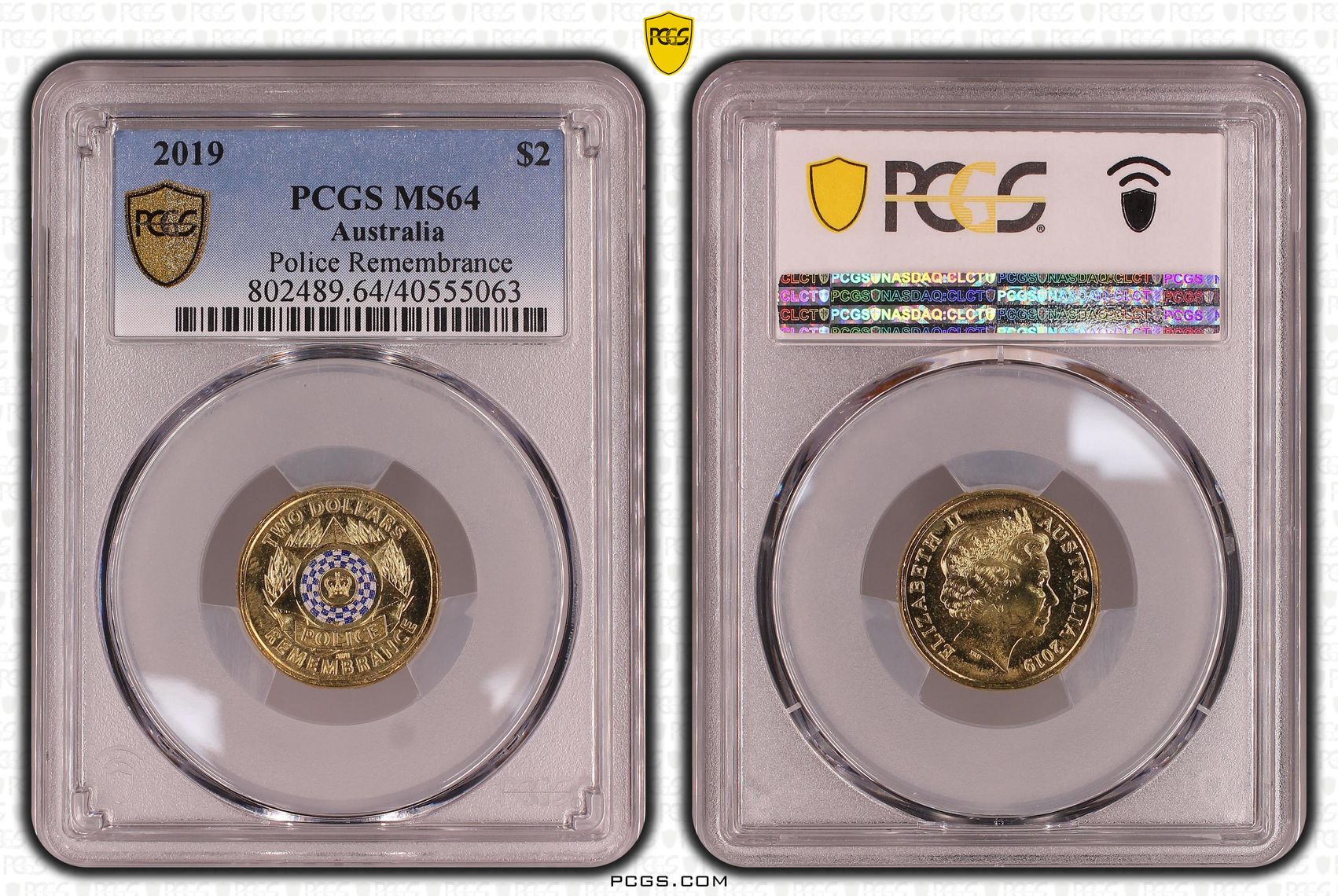 Police Remembrance Colorized, Two Dollar, 2019, PCGS MS64