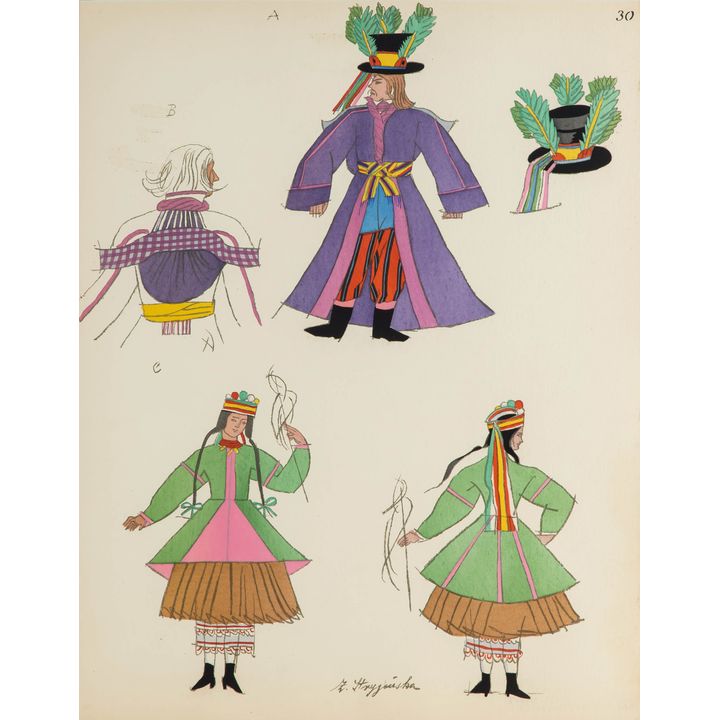 Zofia Stryjeńska | Chłopi z kujawskiego, 1939 r.
