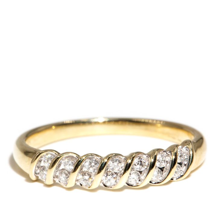 0.14 Carat Diamond 9ct Gold Ring,