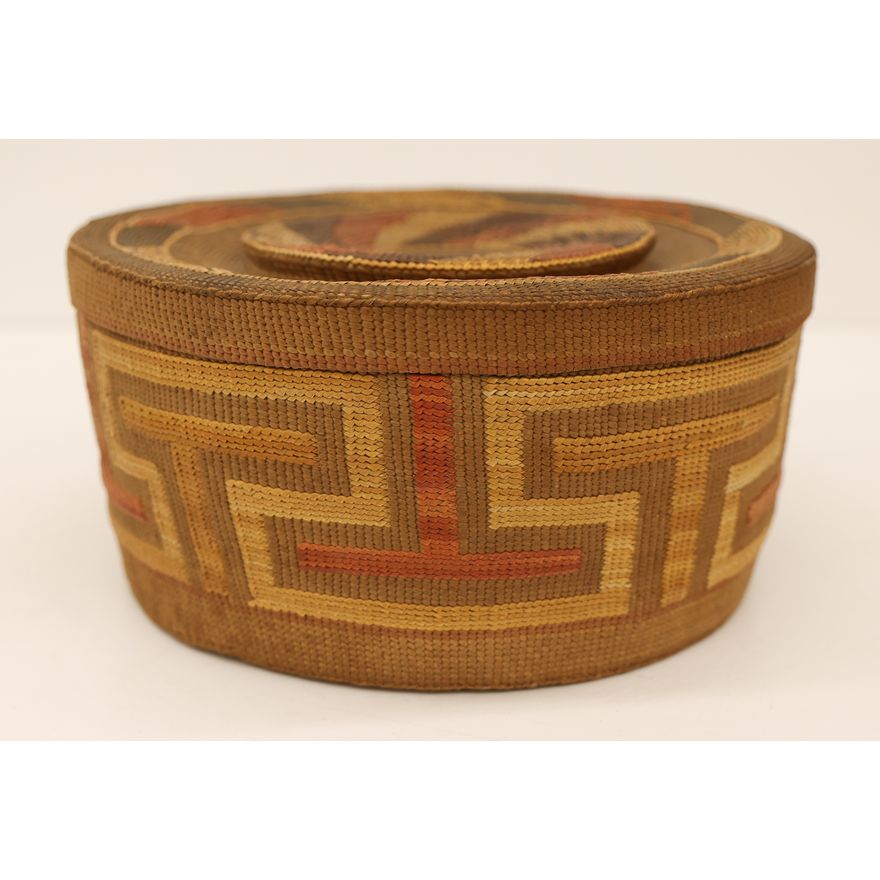 Fine Tlingit Rattle Top Indian Basket