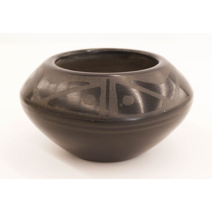 Maria Popovi Small Blackware Bowl- professionally restored- 3x5''