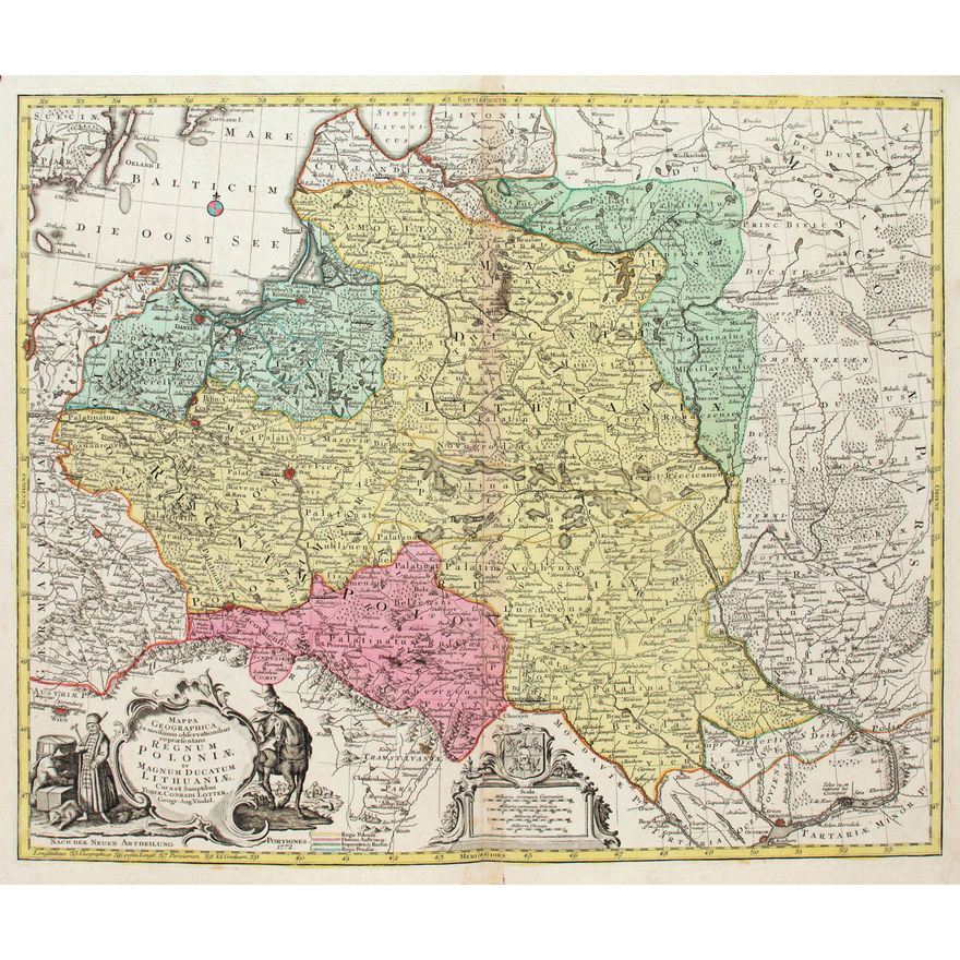 Tobias Lotter | Mappa Geographica ex novissimis observationibus…