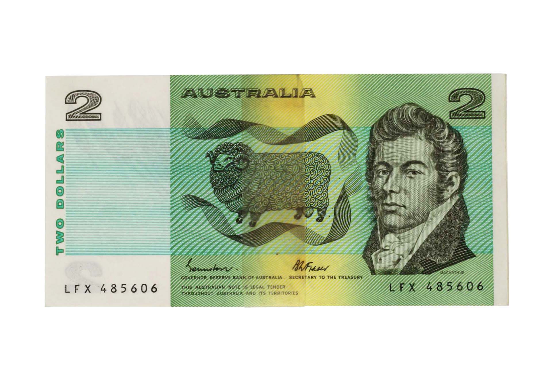 2124. · Bundle, Two Dollars , 1985, UNC