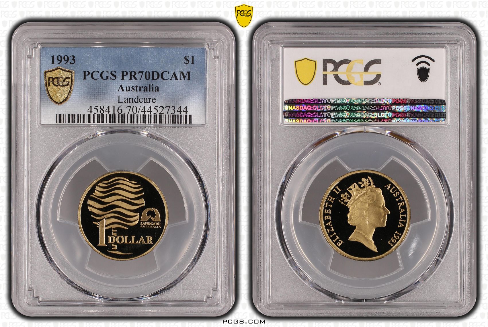 1993 Australia One Dollar, $1 Landcare PCGS - PR70DCAM POP 3/0 -344