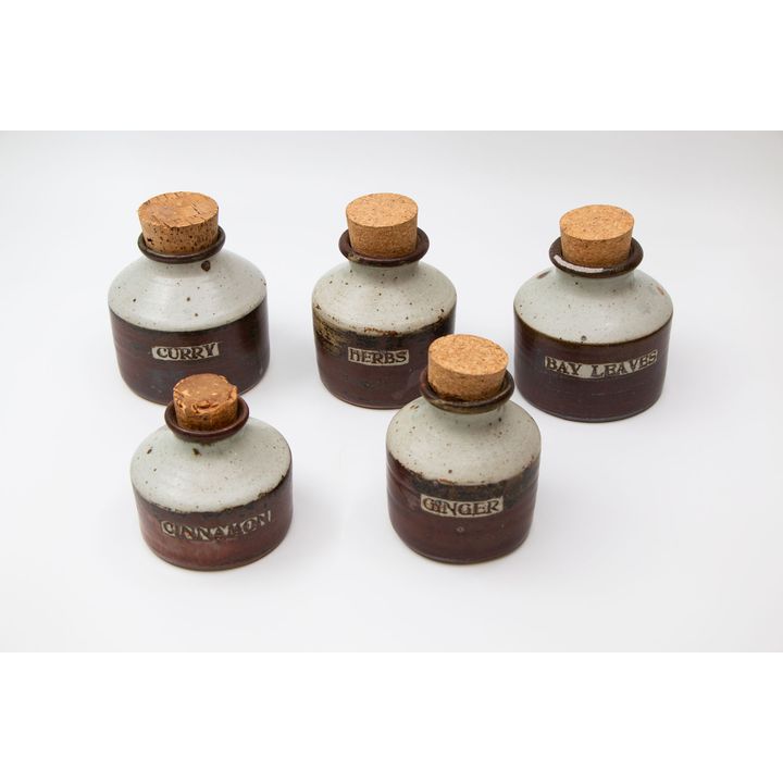 Andrew van der Putten and Len Castle - Five spice jars