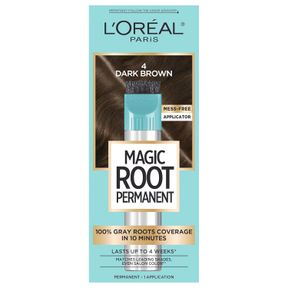 L'OREAL PARIS MAGIC ROOT RESCUE 10 MINUTE ROOT HAIR COLORING KIT, PERMANENT COLOR WITH QUICK PRECISION APPLICATOR, 100 PERCENT GRA