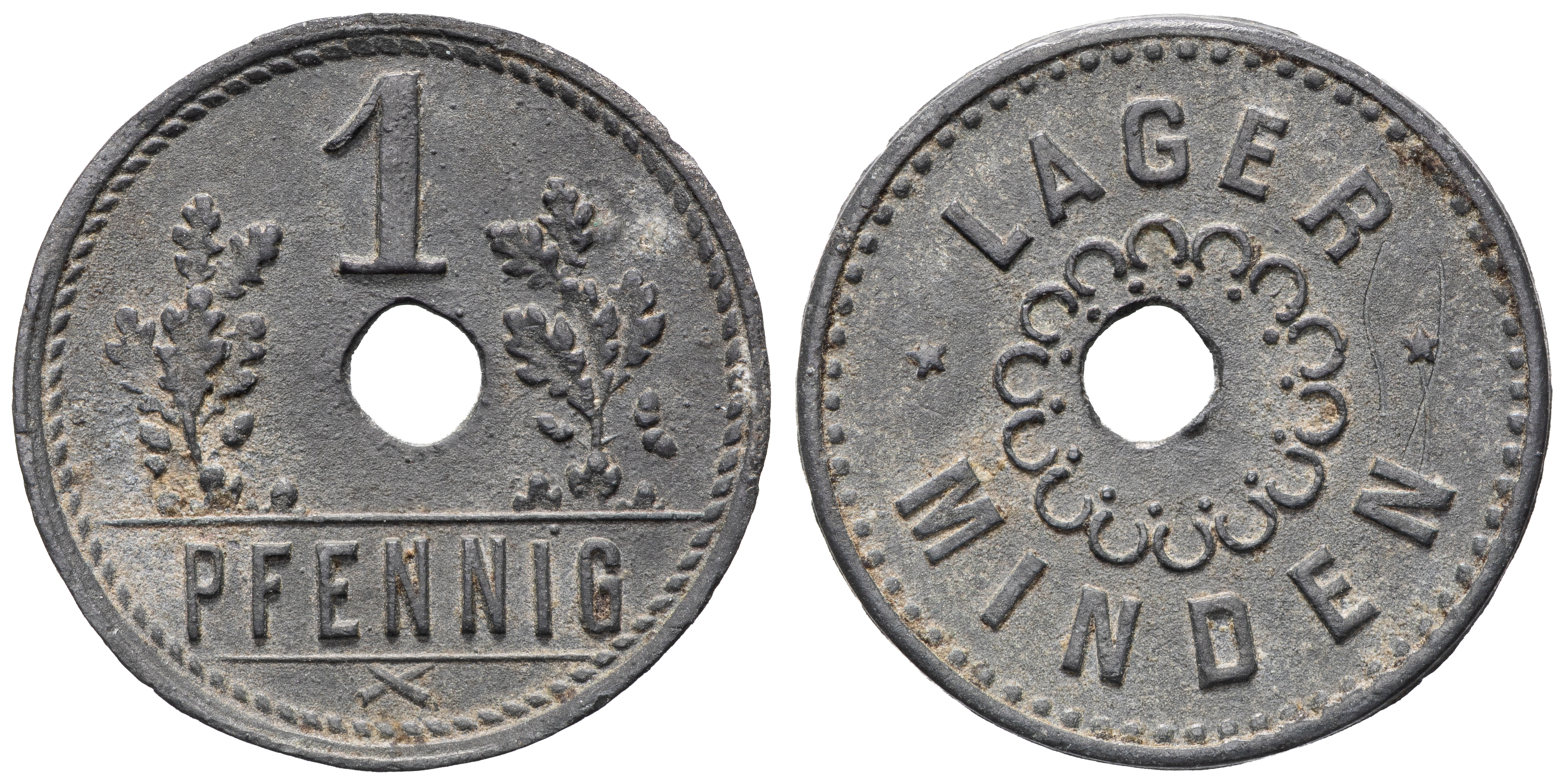 Germany, PoW Camp, Minden, One Pfennig, 1914 - 1924, UNC
