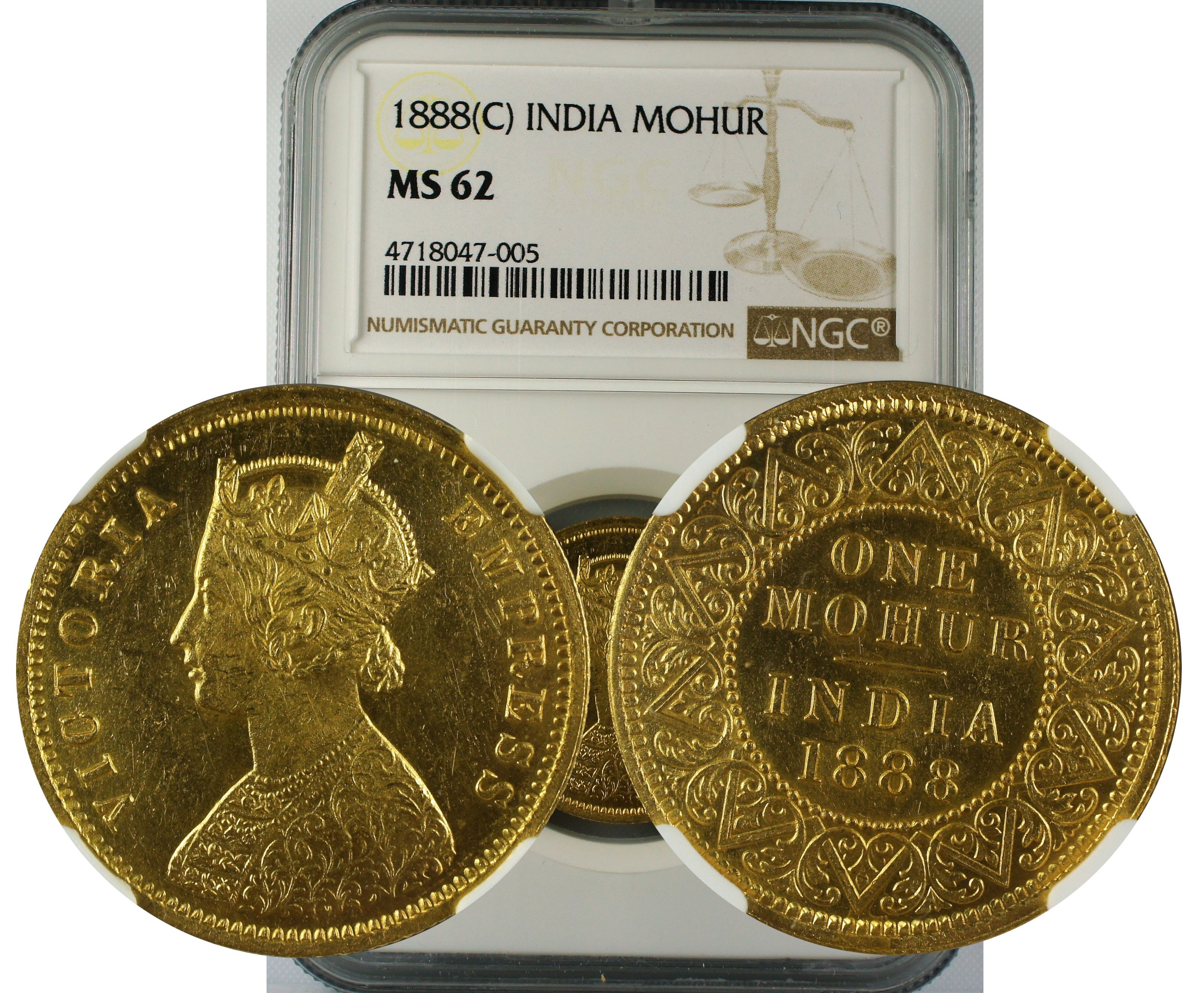 1888 C INDIA MOHUR MS62