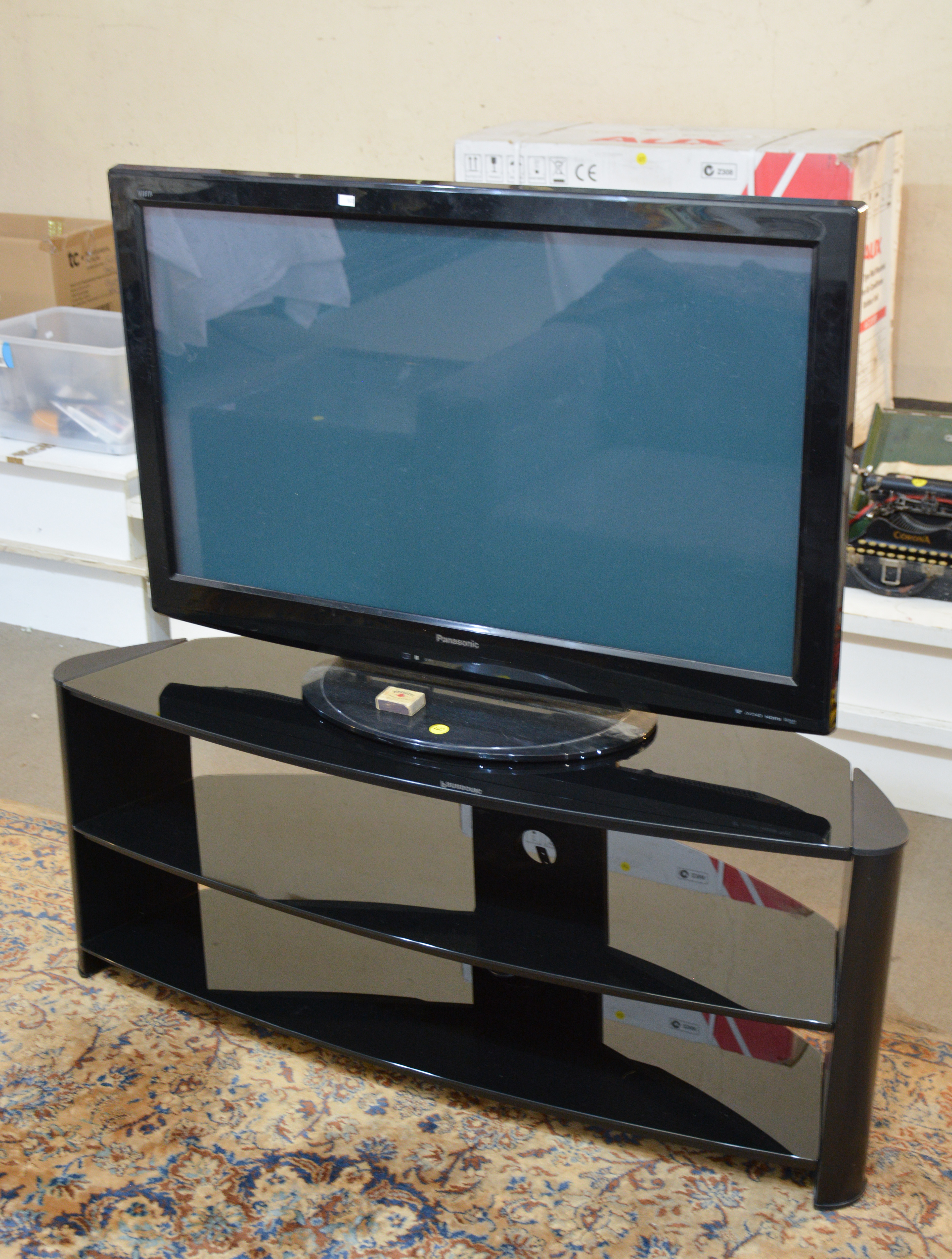 Panasonic TV with Cabinet — sold at auction in New Zealand for $35