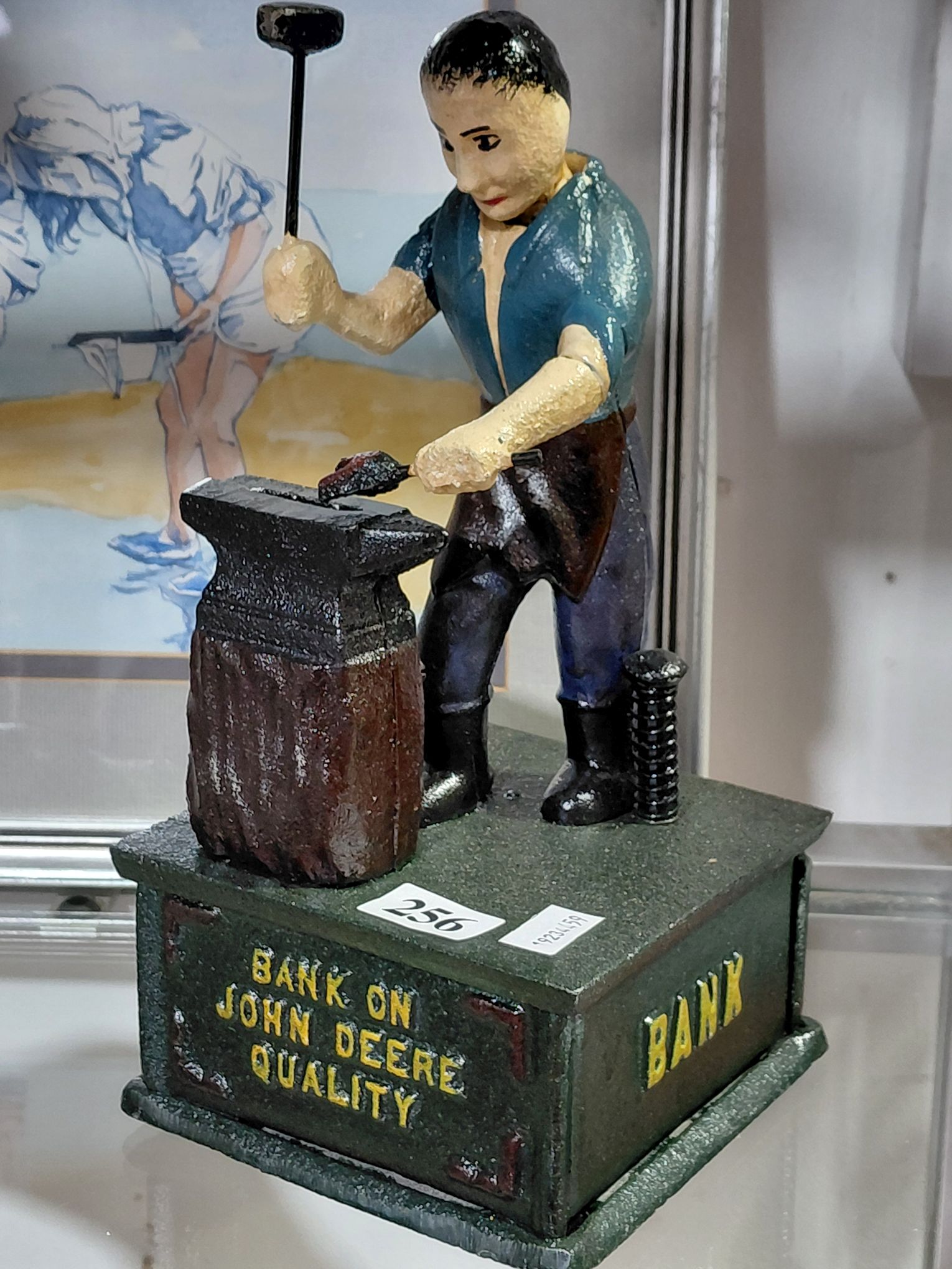 256 · JOHN DEERE BLACKSMITH MONEY BOX