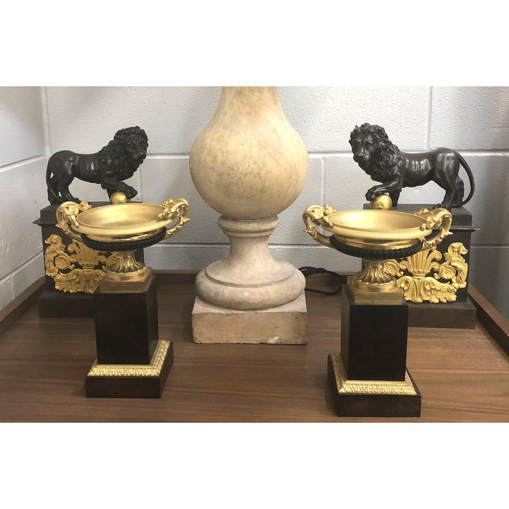 Two pairs of bronze ornaments