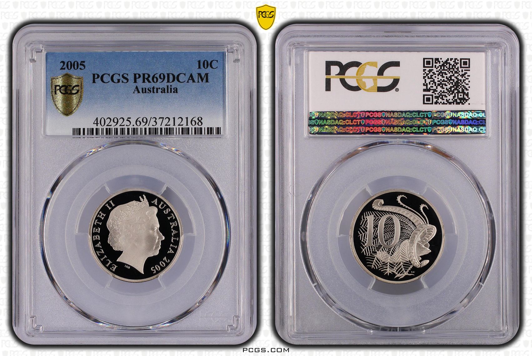 Ten Cent, 2005, Pcgs Pr69dcam