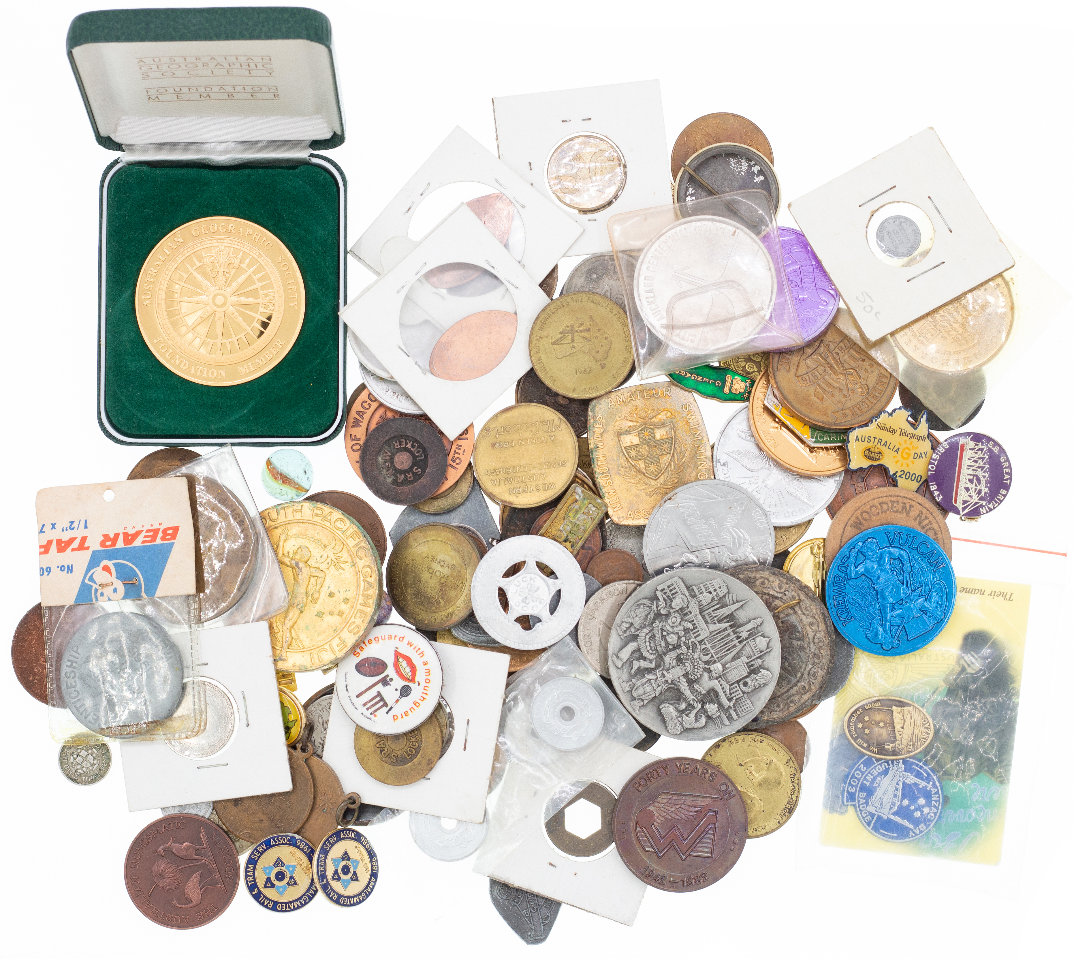 World, Tokens, 1900 - 2000, VG - aUNC