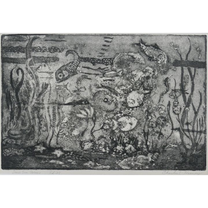 Charles Heaney ''Deep Sea Forms'' Etching