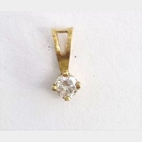 0.120CT DIAMONDS DIAMOND IN YELLOW GOLD PENDANT - 51543/121