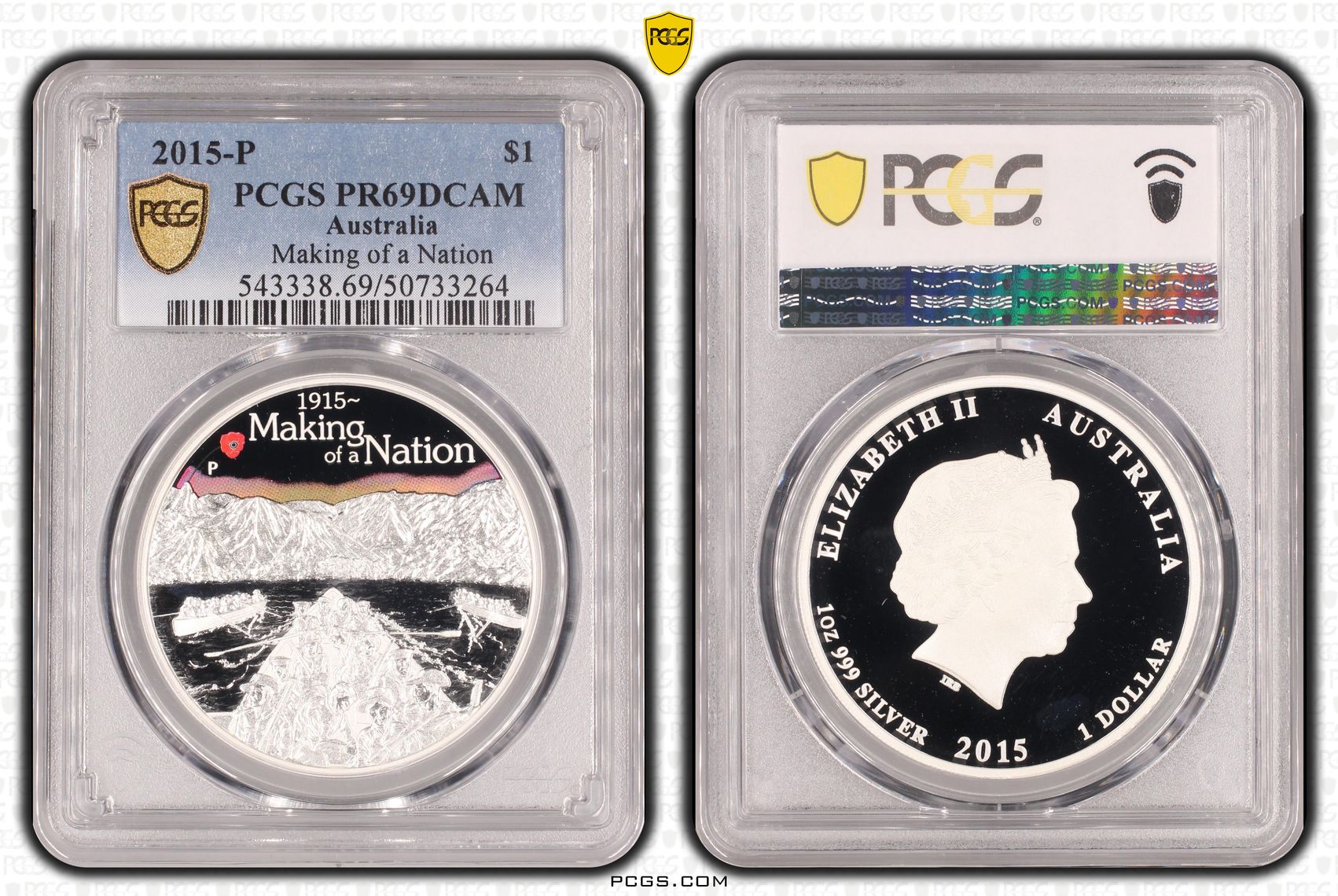 Making of a Nation, One Dollar, 2015-P, PCGS PR69DCAM