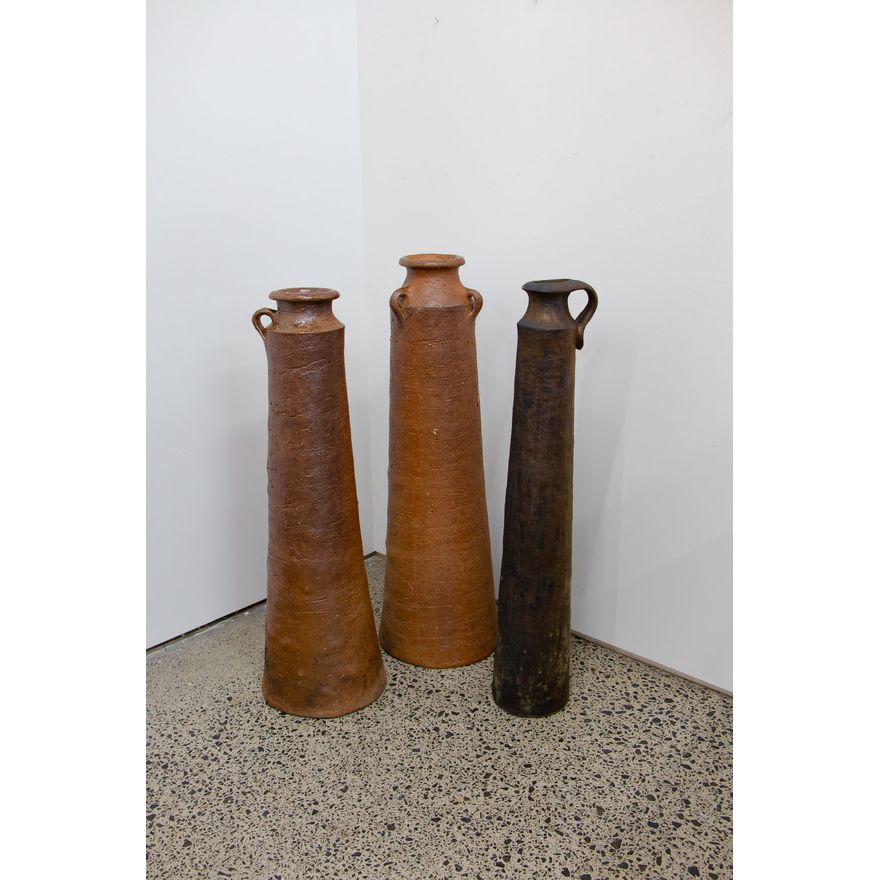 Sue Forward - A set of three stoneware floor vases