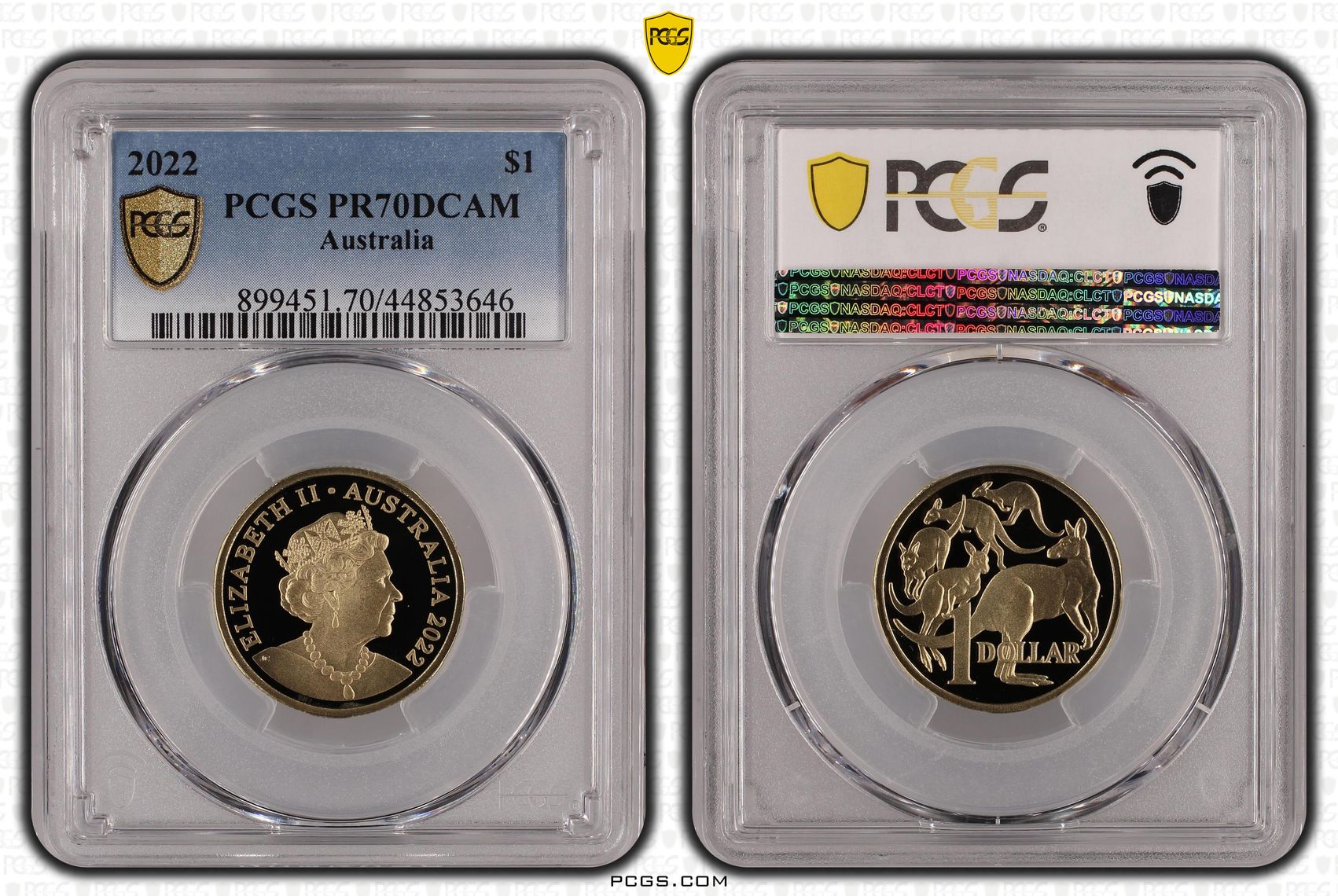 2022 Australia One Dollar, $1 PCGS - PR70DCAM POP 84/0 -646