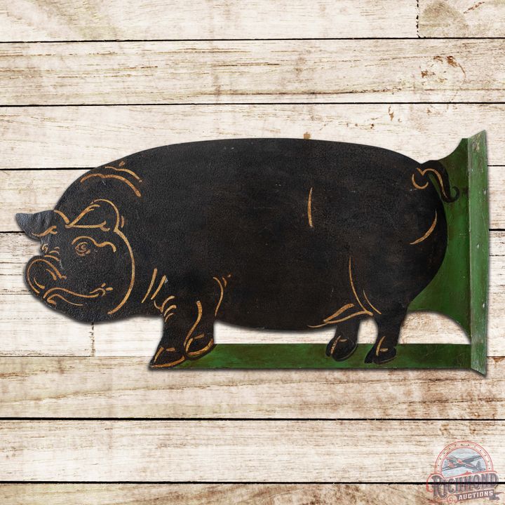 Unique Die Cut DST Flange Sign w/ Pig